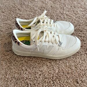 New Balance x Ganni T500 Sneakers with Leopard Detail